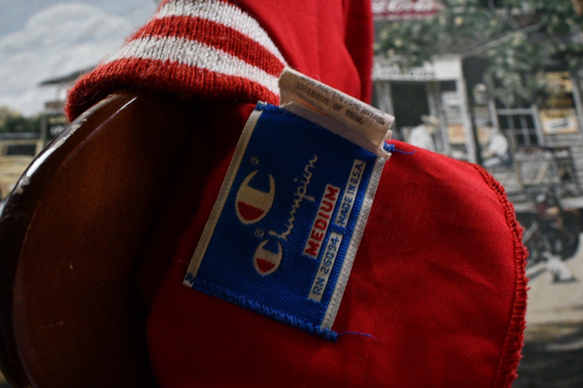 Vintage 1990s Champion Sportswear Satin Snap Button Bomber Men's M