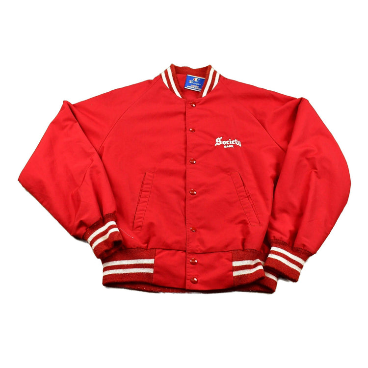 Vintage 1990s Champion Sportswear Satin Snap Button Bomber Men's M from propervintagecanada