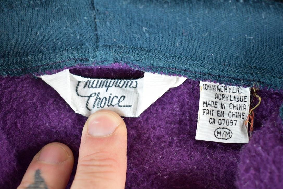 Vintage 1990s Champions Choice Hoodie Sweatshirt Mens M from propervintagecanada