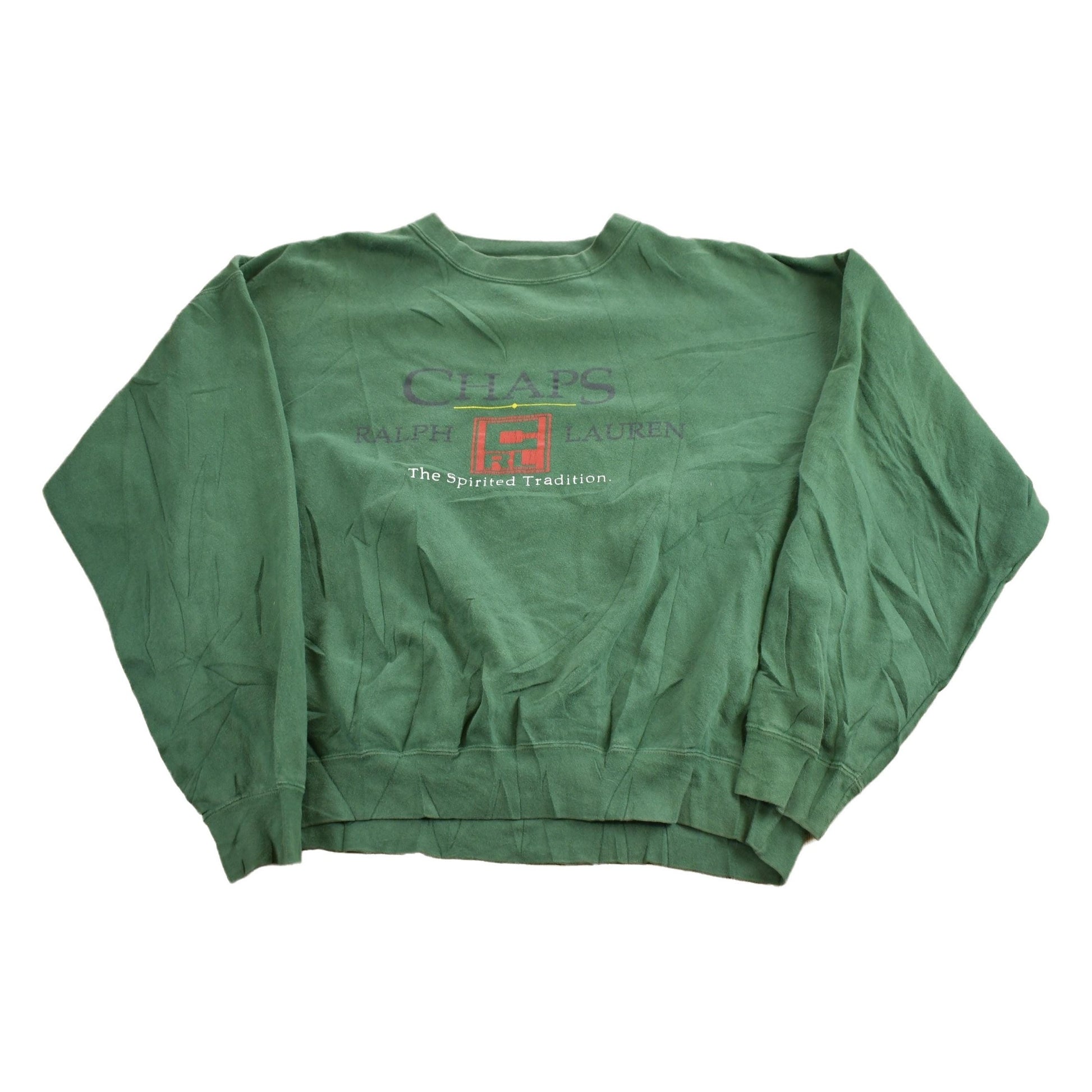 Vintage 1990s Champs x Ralph Lauren Pine Green Crewneck Sweatshirt Men's M from propervintagecanada