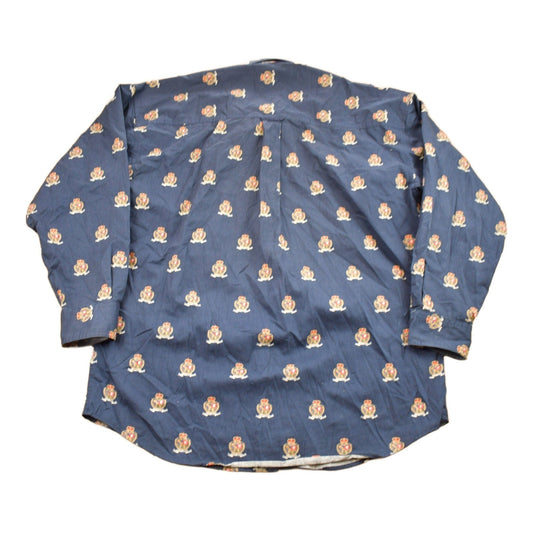 Vintage 1990s Chaps Ralph Lauren All Over Print Button Up Shirt Men's XL