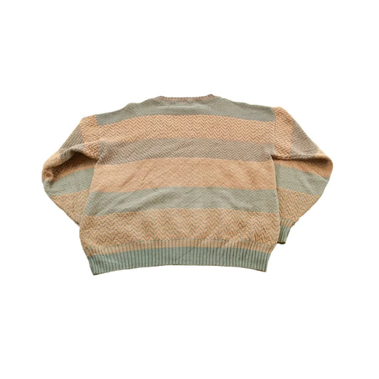 Vintage 1990s Chaps Ralph Lauren Boy Scout Tag Striped Knit Sweater Men's L from propervintagecanada