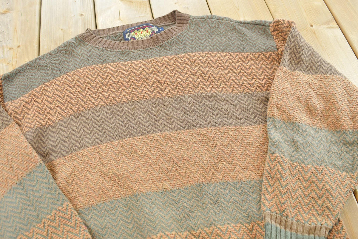 Vintage 1990s Chaps Ralph Lauren Boy Scout Tag Striped Knit Sweater Men's L from propervintagecanada