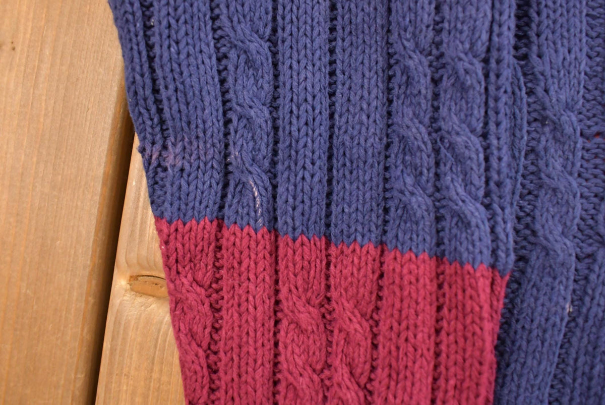 Vintage 1990s Chaps Ralph Lauren Cable Knit Crewneck Sweater Men's M from propervintagecanada