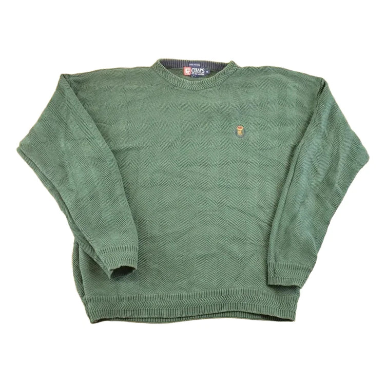 Vintage 1990s Chaps Ralph Lauren Chunky Knit Crewneck Sweater Men's L from propervintagecanada