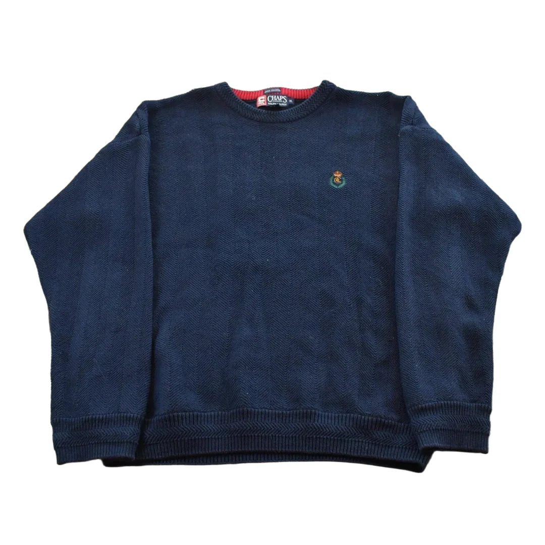 Vintage 1990s Chaps Ralph Lauren Chunky Knit Crewneck Sweater Men's XL from propervintagecanada