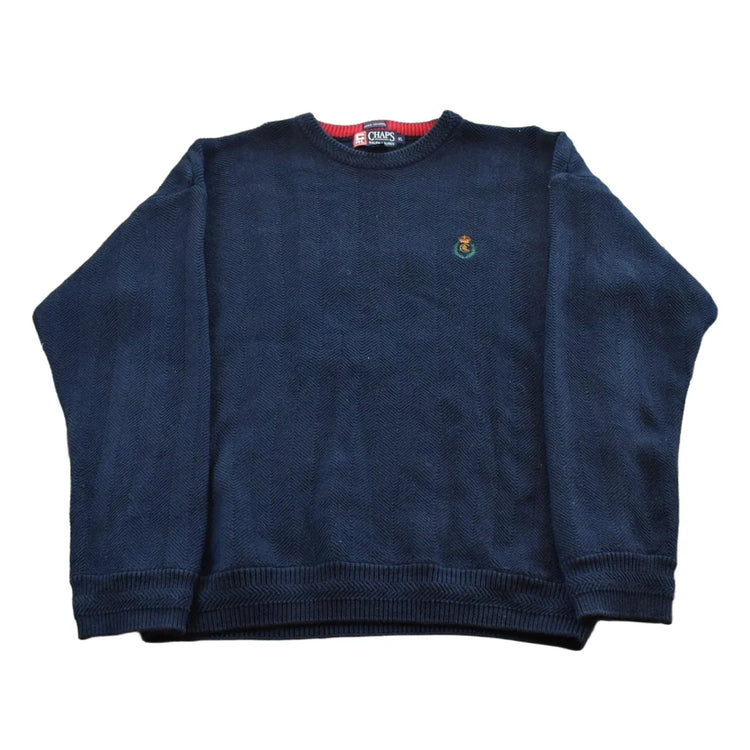 Vintage 1990s Chaps Ralph Lauren Chunky Knit Crewneck Sweater Men's XL from propervintagecanada