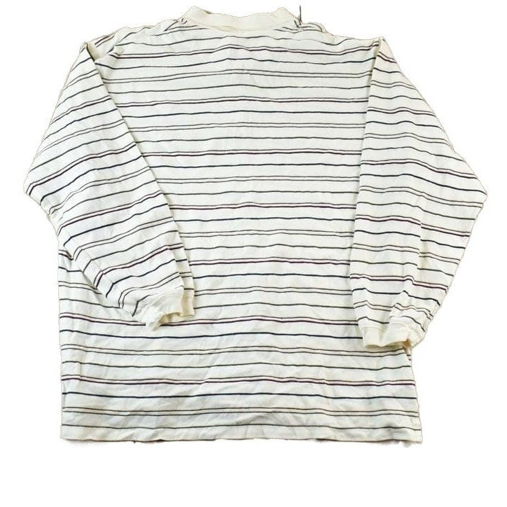 Vintage 1990s Chaps Ralph Lauren Knit Abstract Pattern Quarter Button Sweater Men's XL from propervintagecanada