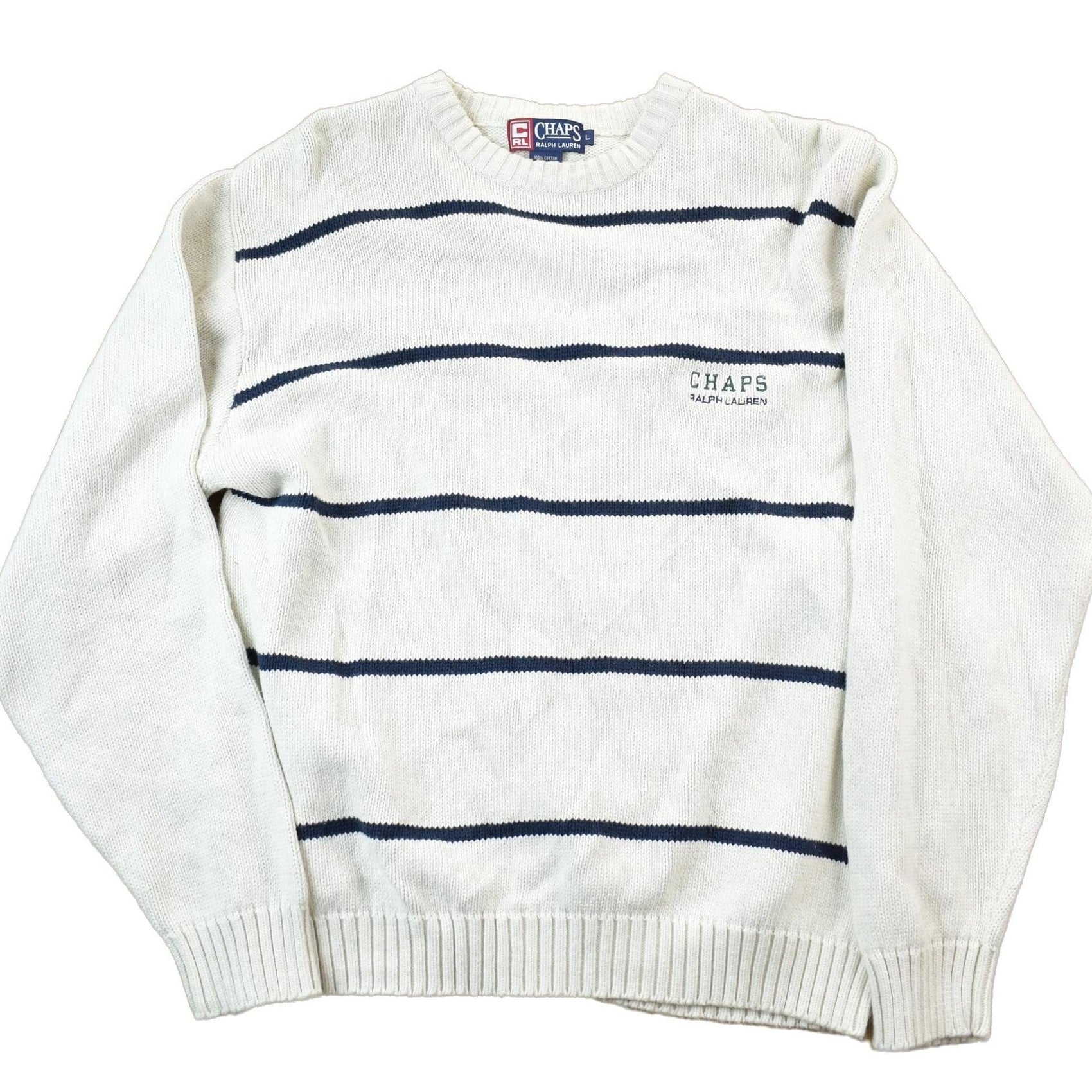 Vintage 1990s Chaps Ralph Lauren Knit Crewneck Sweater Men's Large from propervintagecanada