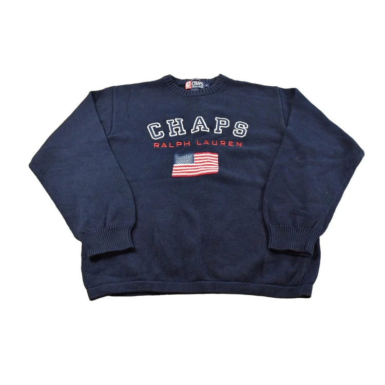 Vintage 1990s Chaps Ralph Lauren Knit Crewneck Sweater Men's Large from propervintagecanada