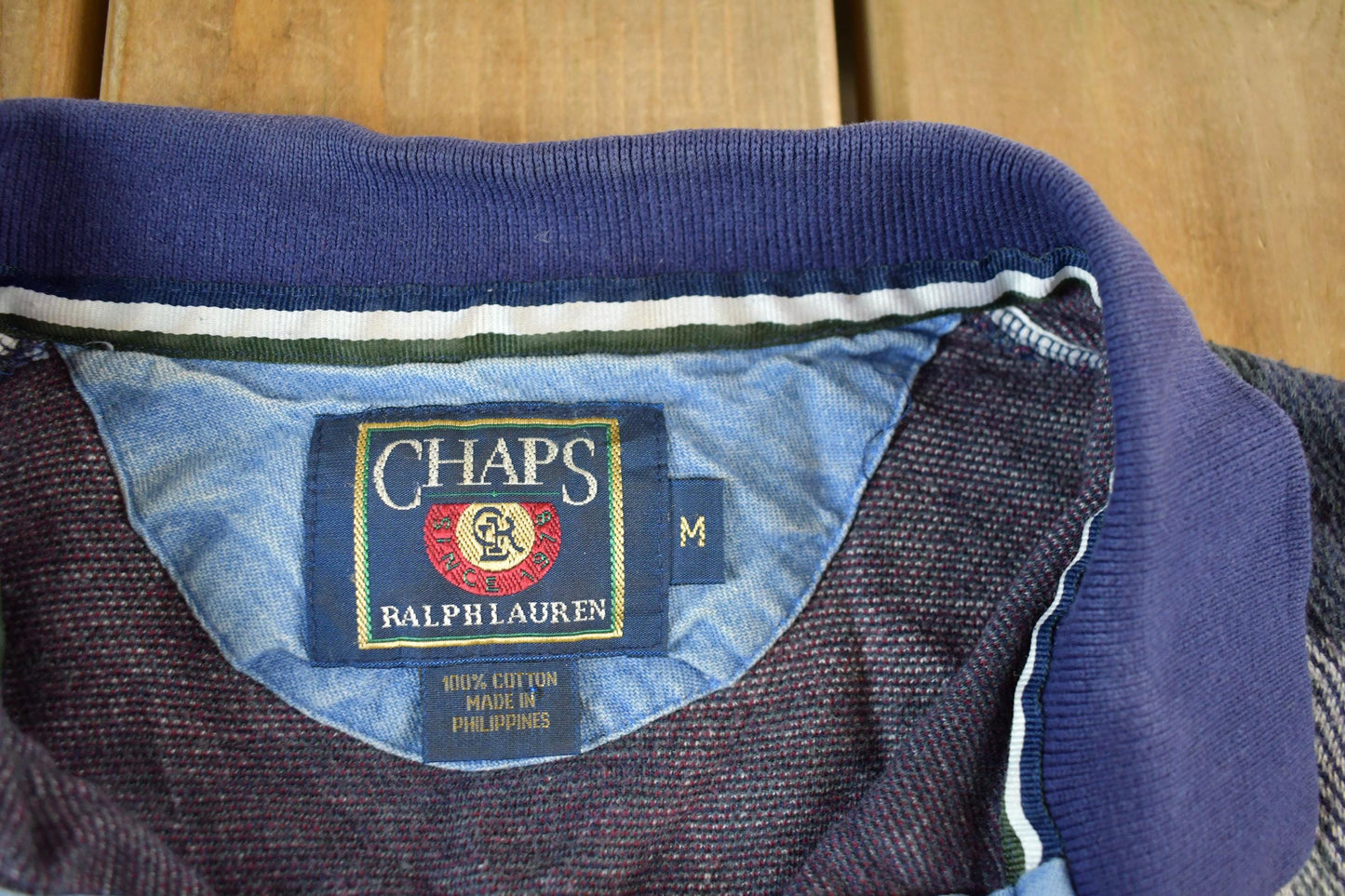 Vintage 1990s Chaps Ralph Lauren Long Sleeve Polo Sweatshirt Men's Medium Men's Large from propervintagecanada