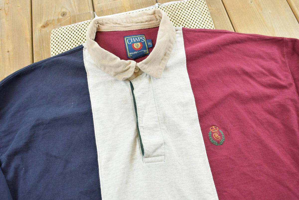 Vintage 1990s Chaps Ralph Lauren Long Sleeve Rugby Polo Shirt Men's Men's XL from propervintagecanada