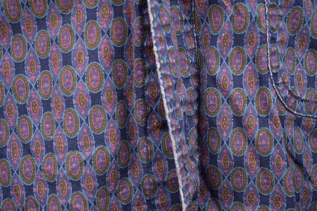 Vintage 1990s Chaps Ralph Lauren Patterned Button Up Shirt Men's 2XL from propervintagecanada