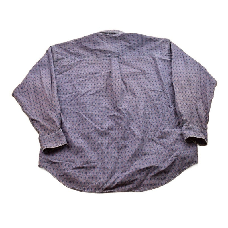 Vintage 1990s Chaps Ralph Lauren Patterned Button Up Shirt Men's 2XL from propervintagecanada