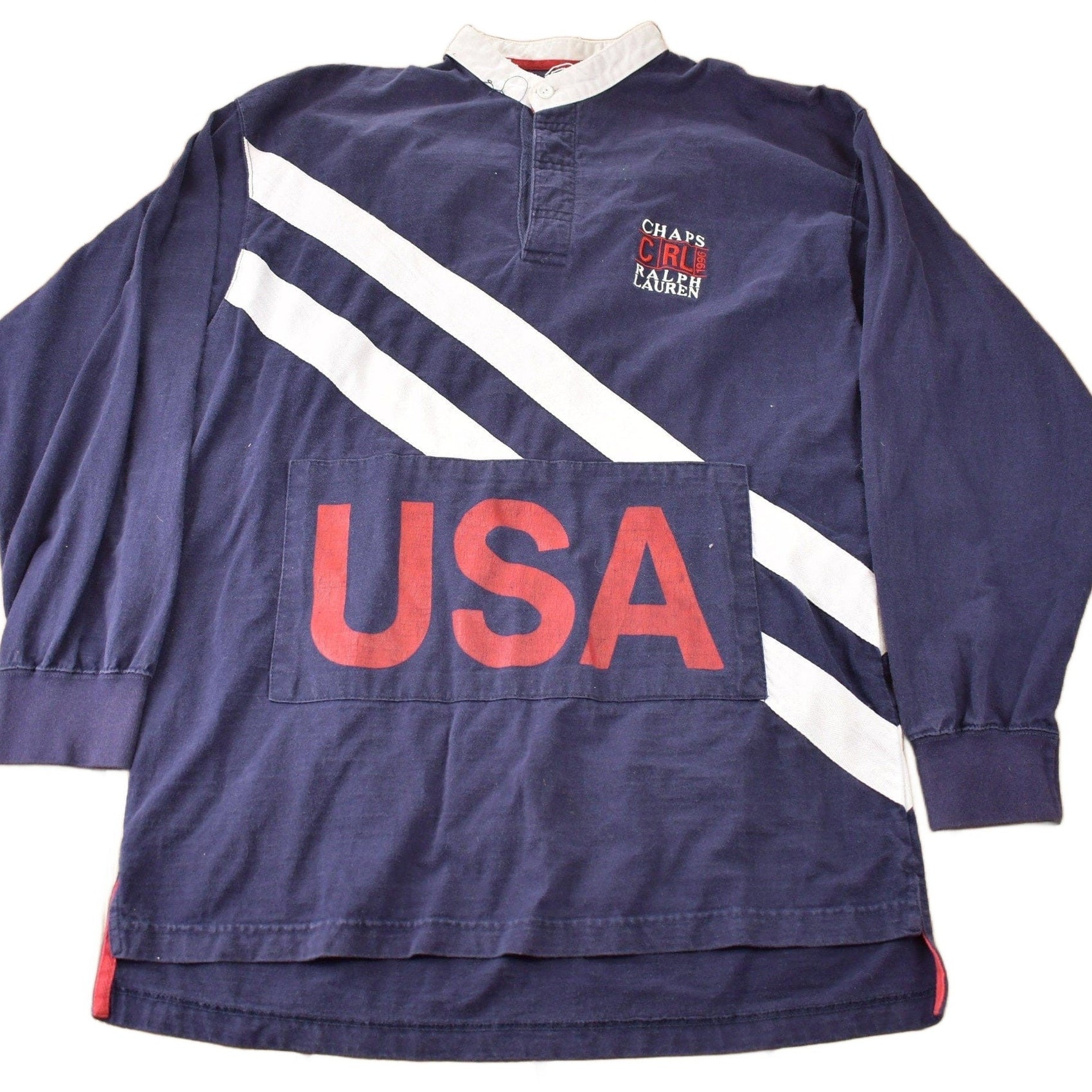 Vintage 1990s Chaps Ralph Lauren Rugby Sweatshirt Men's Large from propervintagecanada