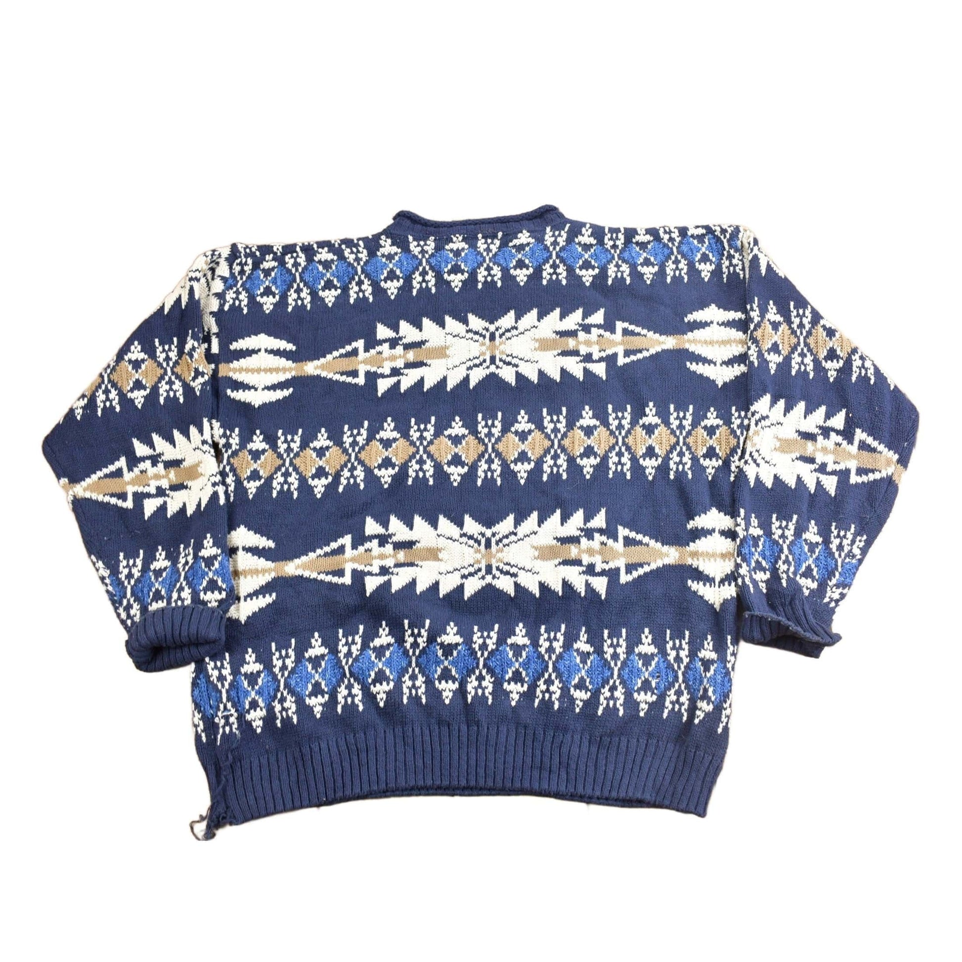 Vintage 1990s Chaps Ralph Lauren South Western Knit Sweater Men's XL from propervintagecanada