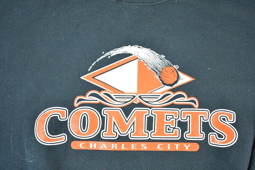 Vintage 1990s Charles City Comets Souvenir Crewneck Sweatshirt Made In USA Men's 2XL from propervintagecanada