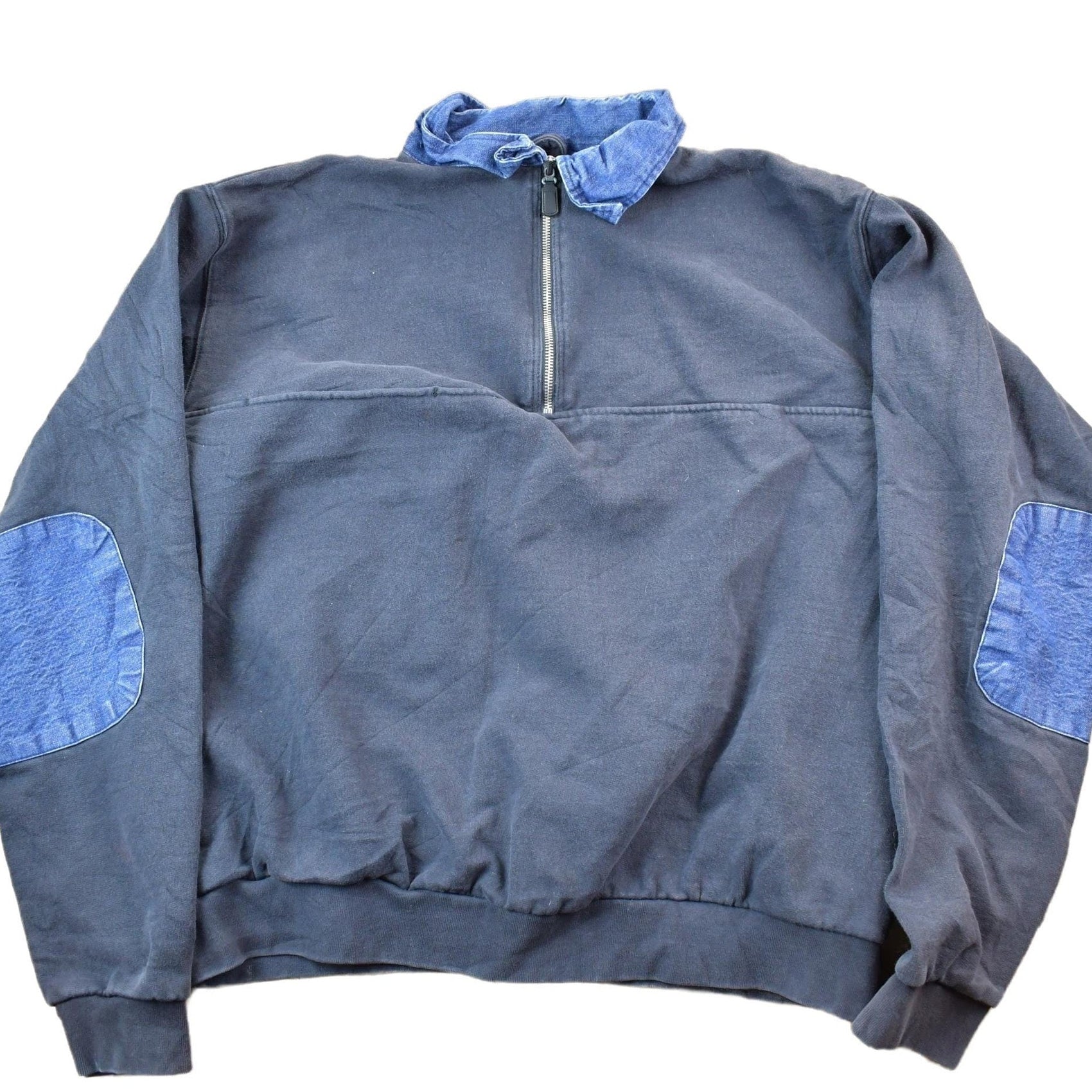 Vintage 1990s Charles River Quarter Zip Sweatshirt Men's 3XL from propervintagecanada