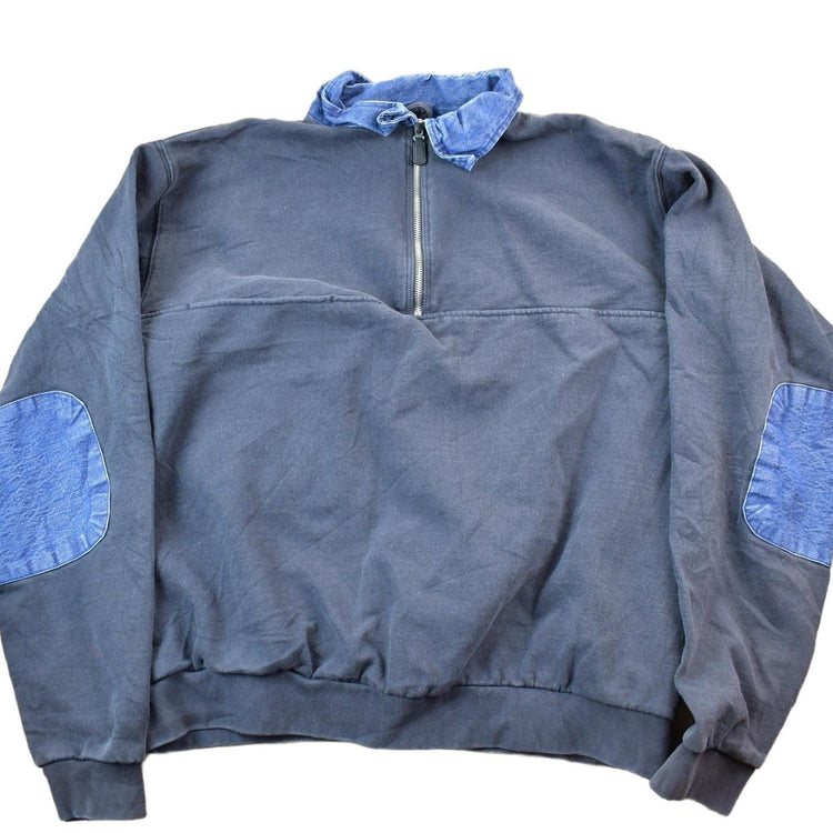 Vintage 1990s Charles River Quarter Zip Sweatshirt Men's 3XL from propervintagecanada