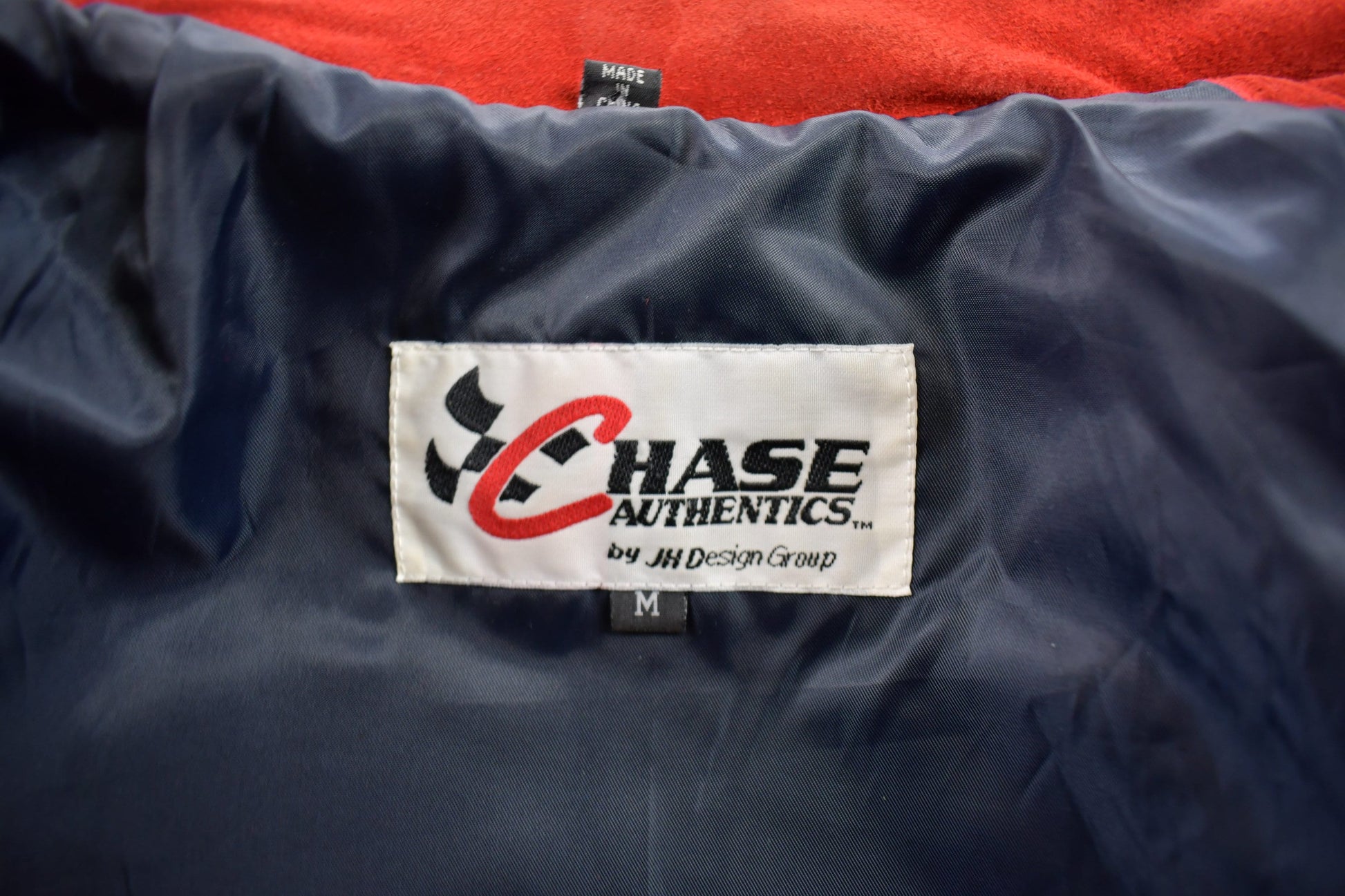 Vintage 1990s Chase Authentics Suede Dupont Nascar Racing Jacket from propervintagecanada