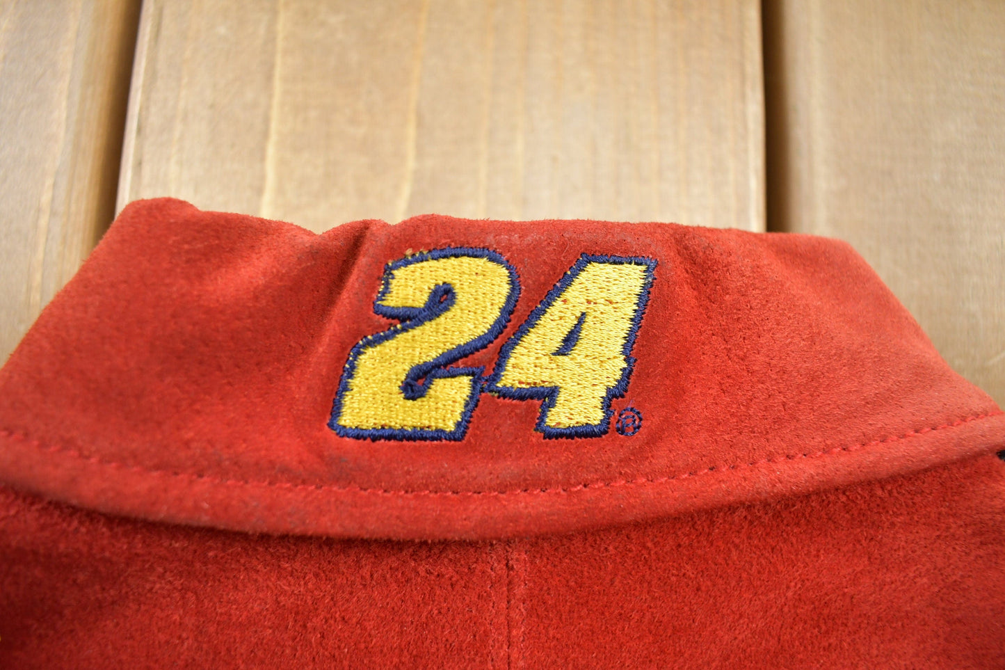 Vintage 1990s Chase Authentics Suede Dupont Nascar Racing Jacket from propervintagecanada