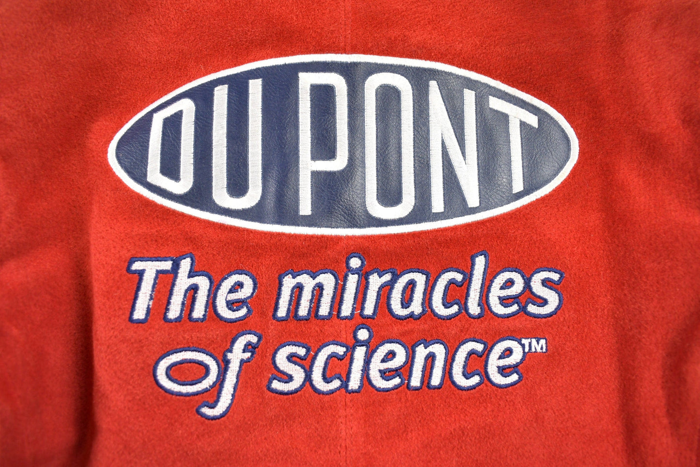 Vintage 1990s Chase Authentics Suede Dupont Nascar Racing Jacket from propervintagecanada