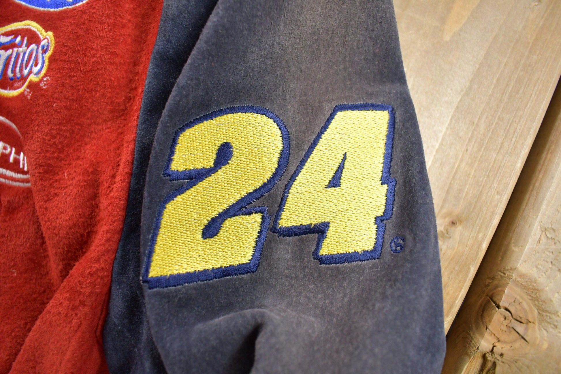 Vintage 1990s Chase Authentics Suede Dupont Nascar Racing Jacket from propervintagecanada