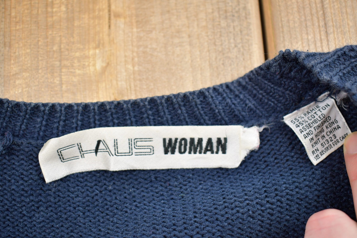 Vintage 1990s Chaus Abstract Knitted Cardigan Sweater Men's XL from propervintagecanada