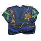 Vintage 1990s Chaus Abstract Knitted Cardigan Sweater Men's XL from propervintagecanada