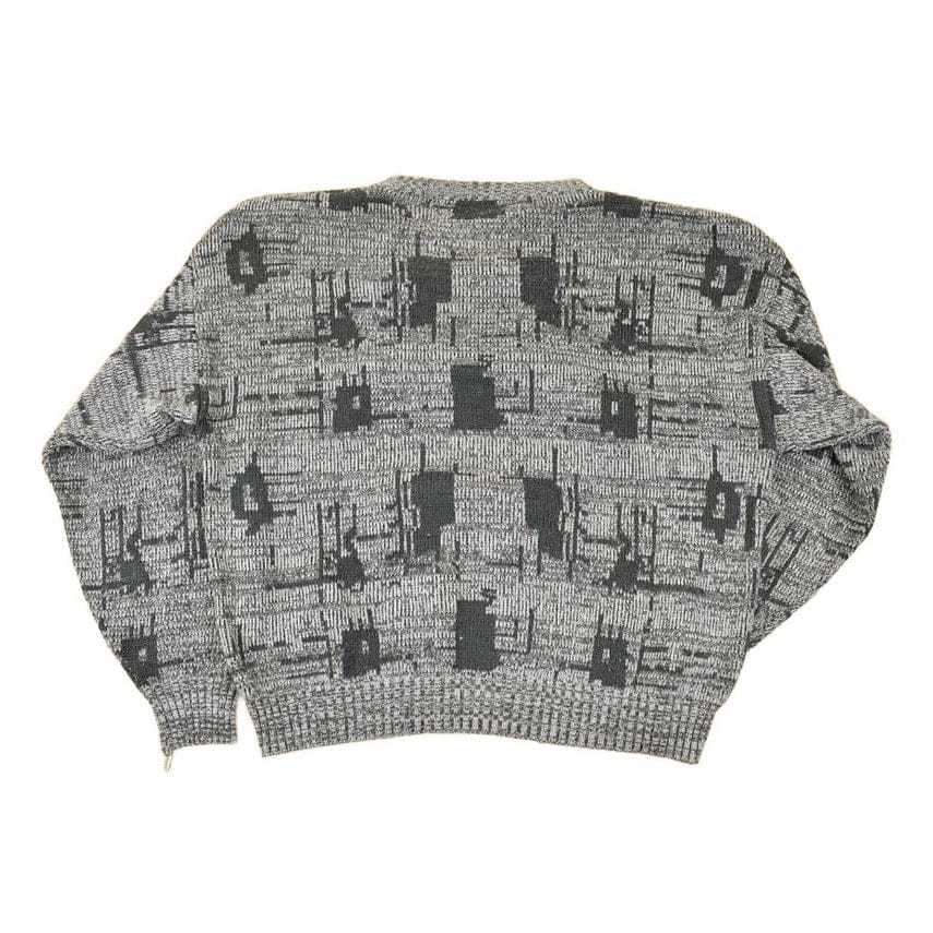 Vintage 1990s Chauvin Abstract Knit Crewneck Sweater Men's L from propervintagecanada