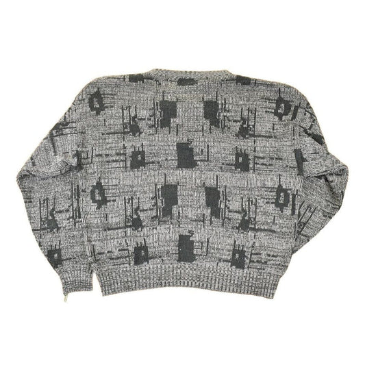 Vintage 1990s Chauvin Abstract Knit Crewneck Sweater Men's L from propervintagecanada