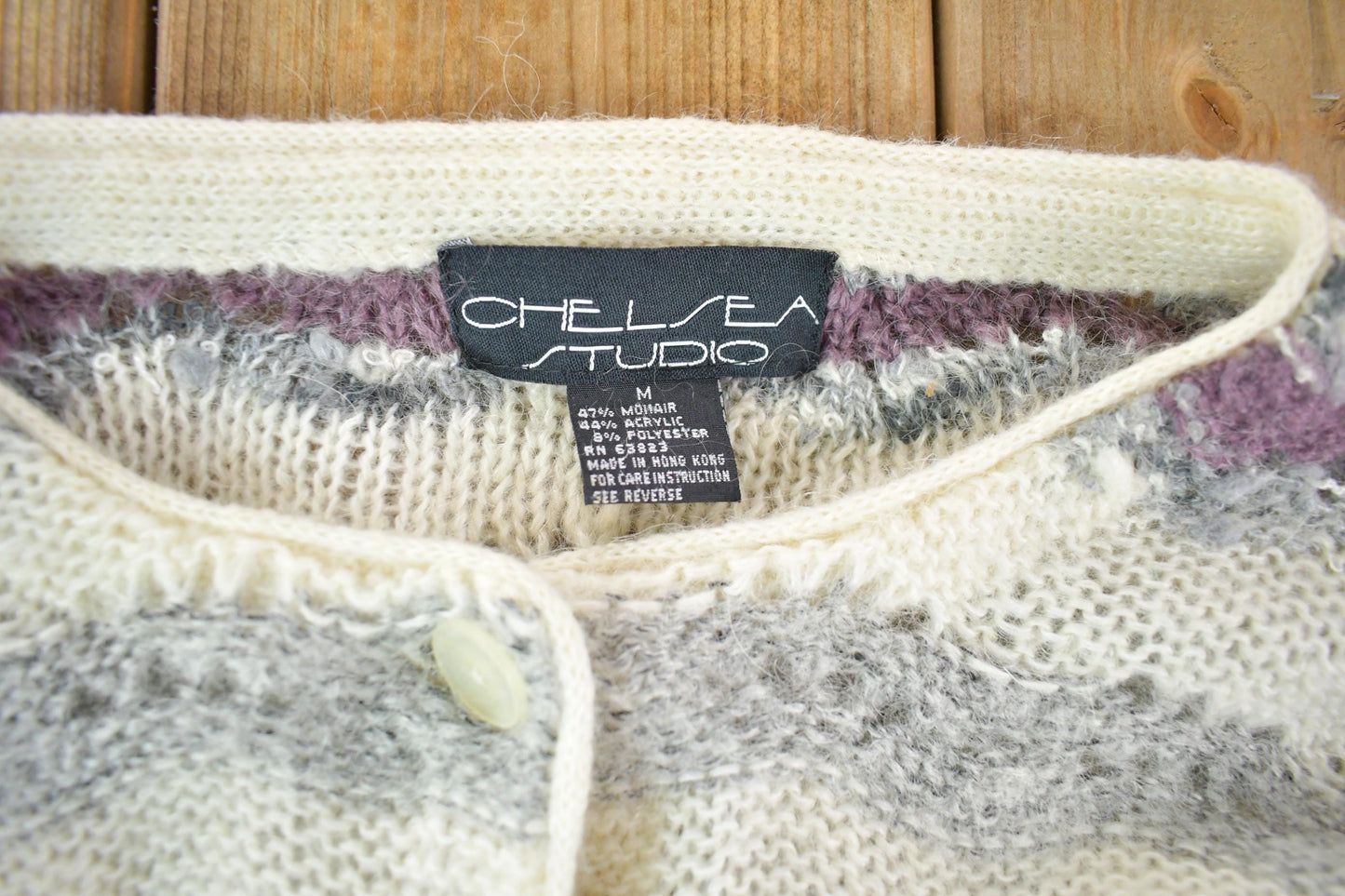 Vintage 1990s Chelsea Studio Mohair Knit Cardigan Sweater Women's S from propervintagecanada