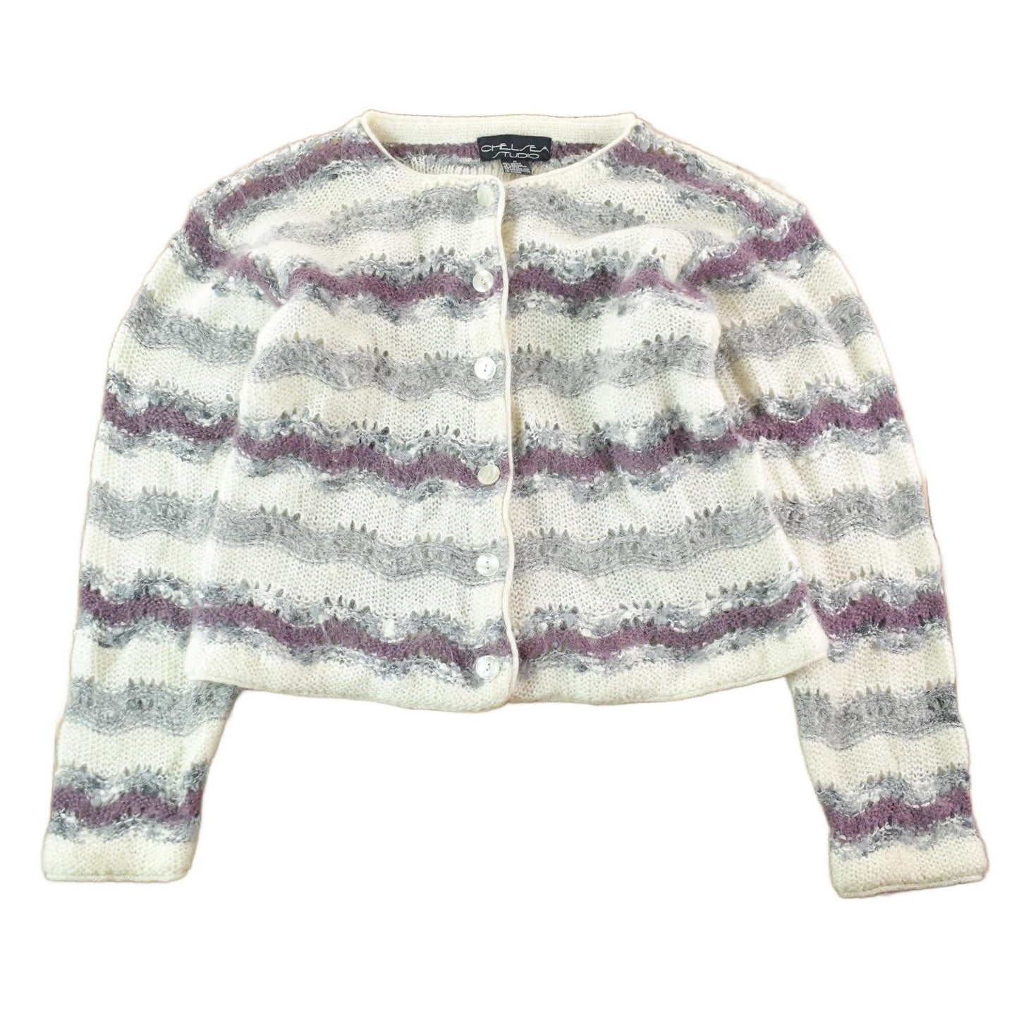 Vintage 1990s Chelsea Studio Mohair Knit Cardigan Sweater Women's S from propervintagecanada