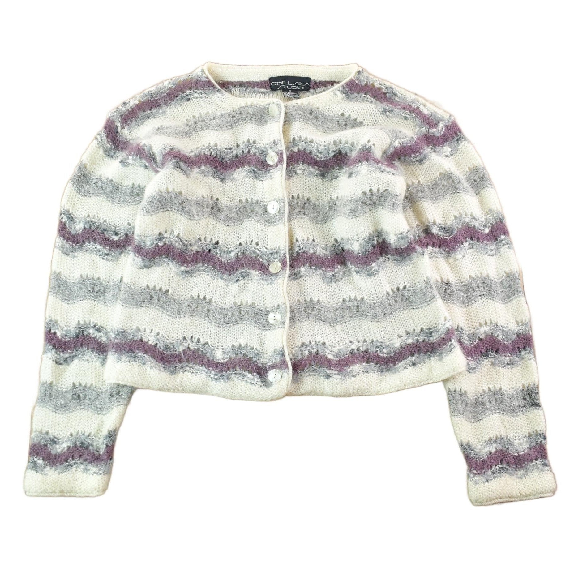 Vintage 1990s Chelsea Studio Mohair Knit Cardigan Sweater Women's S from propervintagecanada