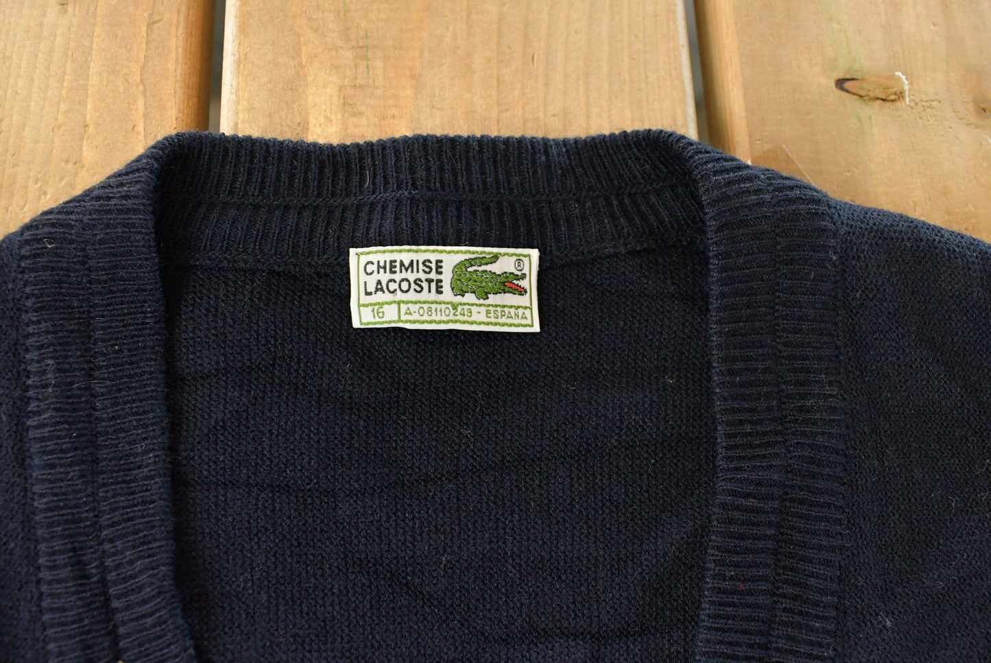 Vintage 1990s Chemise Lacoste Knit Cardigan Sweater Men's Small from propervintagecanada