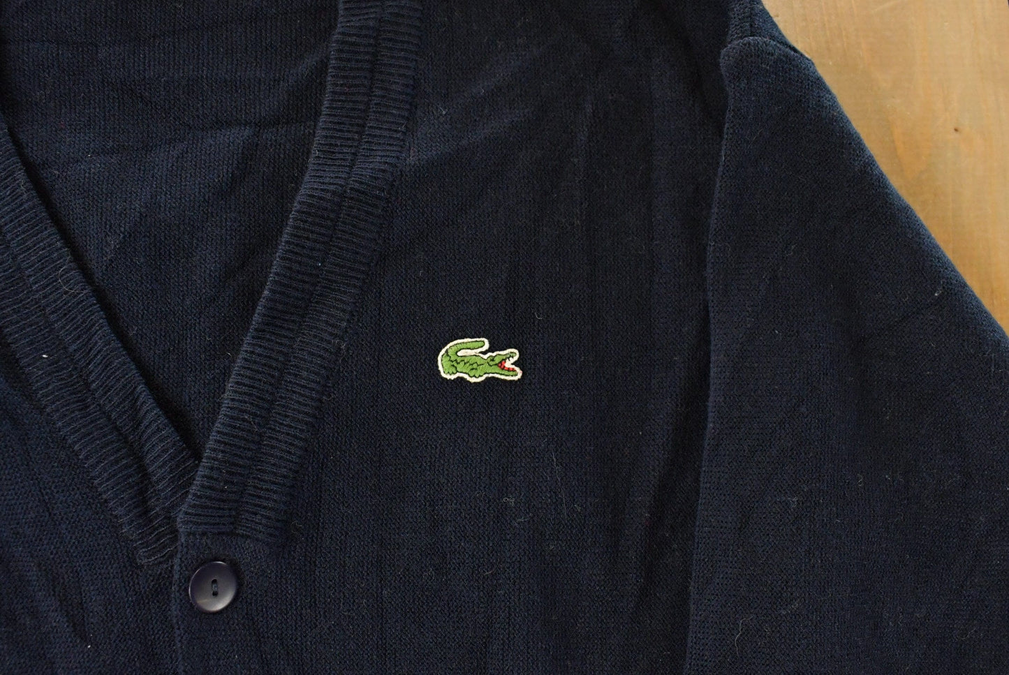 Vintage 1990s Chemise Lacoste Knit Cardigan Sweater Men's Small from propervintagecanada
