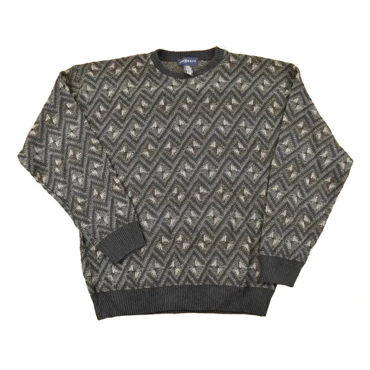 Vintage 1990s Chereskin Abstract Knit Sweater Men's M from propervintagecanada
