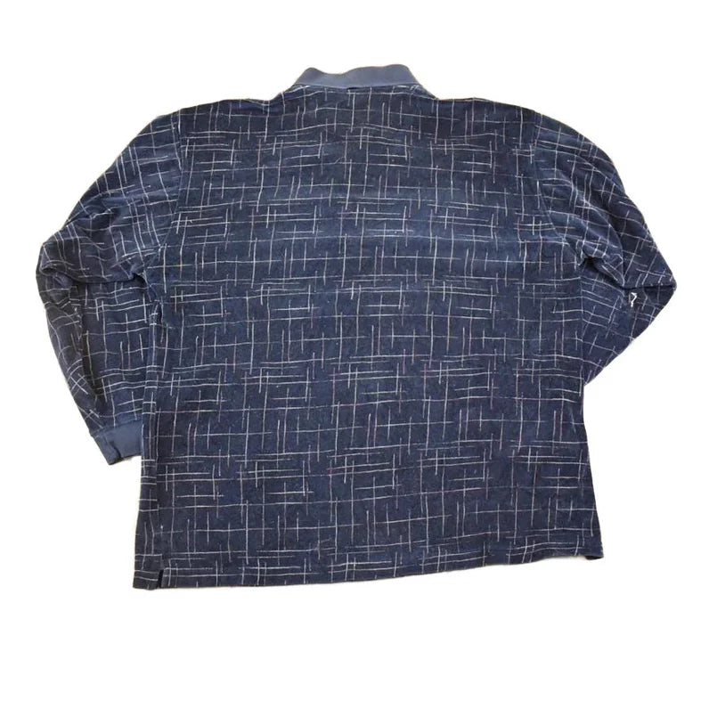 Vintage 1990s Chereskin Abstract Quarter Button Shirt Men's XL from propervintagecanada