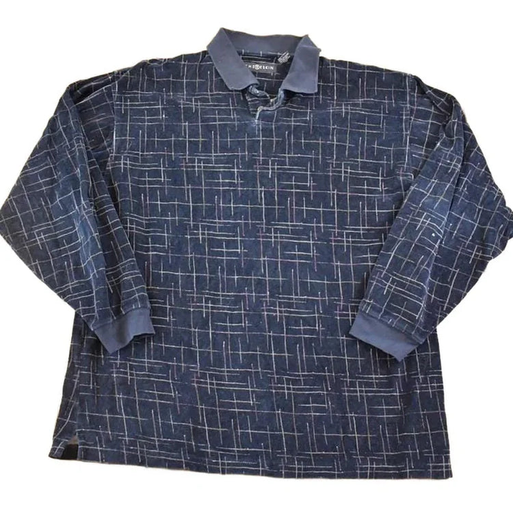 Vintage 1990s Chereskin Abstract Quarter Button Shirt Men's XL from propervintagecanada