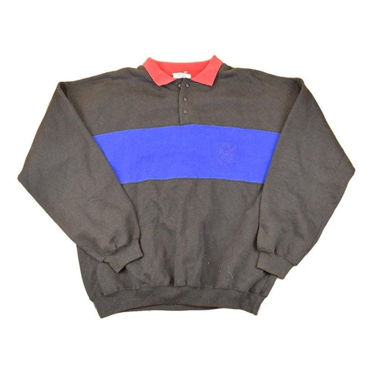 Vintage 1990s Cherokee Colorblock Collared Sweatshirt Men's L from propervintagecanada