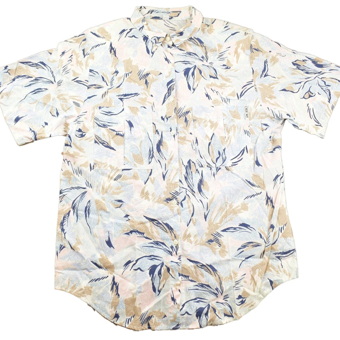 Vintage 1990s Cherokee Floral Button Up Shirt Men's XL from propervintagecanada