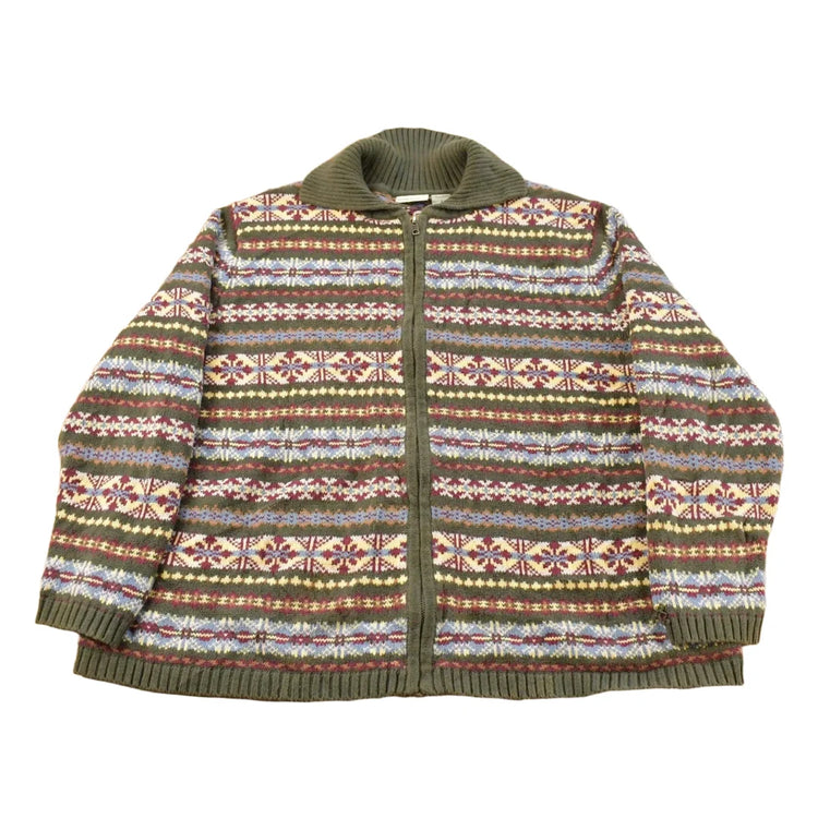 Vintage 1990s Cherokee Full Zip Knit Sweater Women's L from propervintagecanada