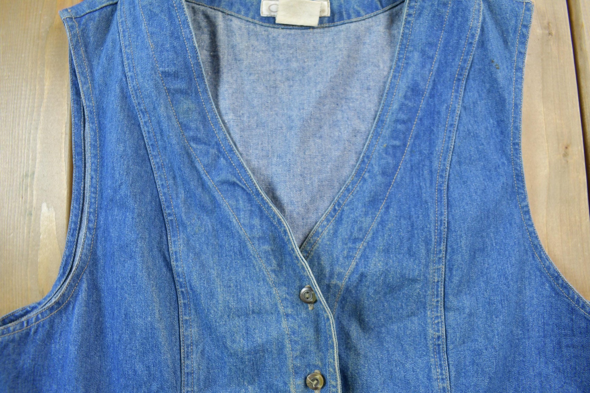 Vintage 1990s Cherokee Jean Button Up Vest Women's S from propervintagecanada