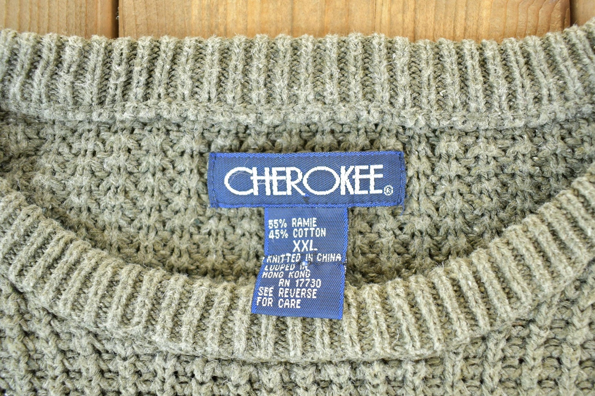 Vintage 1990s Cherokee Knit Abstract Pattern Crewneck Sweater Made InMen's 2XL from propervintagecanada