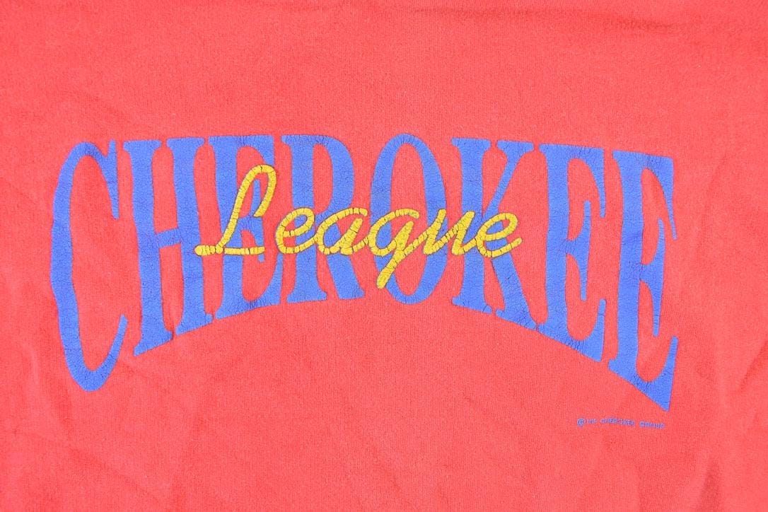 Vintage 1990s Cherokee League Crewneck Sweatshirt Made In USA Men's XL from propervintagecanada
