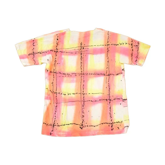 Vintage 1990s Cherokee Neon Plaid Souvenir T-Shirt Men's L from propervintagecanada
