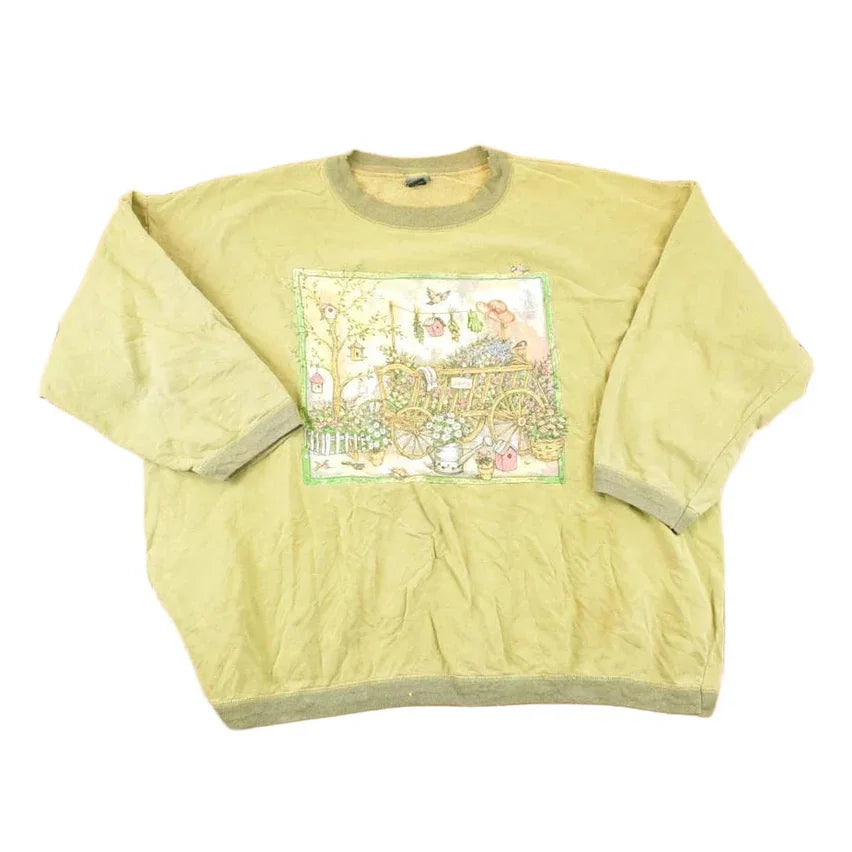 Vintage 1990s Cherokee Plus Size Farm Theme Graphic Print Crewneck Sweatshirt Womens XXXL from propervintagecanada