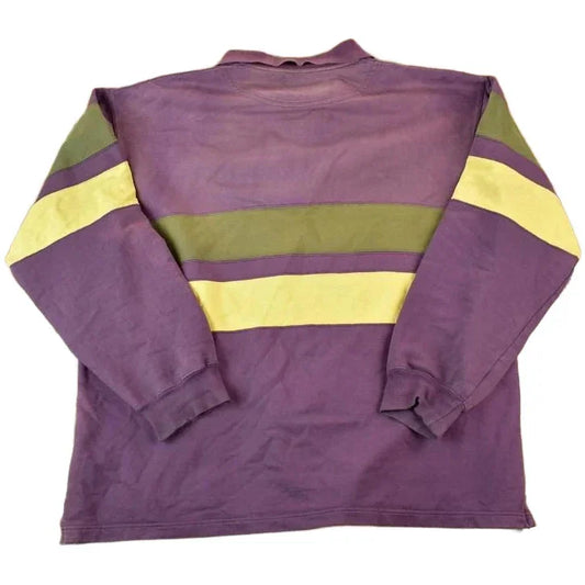 Vintage 1990s Cherokee Quarter Zip Striped Minnesota Crewneck Sweatshirt Men's Medium from propervintagecanada