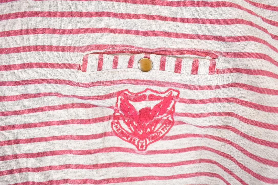 Vintage 1990s Cherokee Striped Graphic Print Turtleneck Sweatshirt Mens M from propervintagecanada