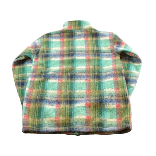 Vintage 1990s Cherrys Plaid Quarter Zip Fleece Sweater Men's S from propervintagecanada